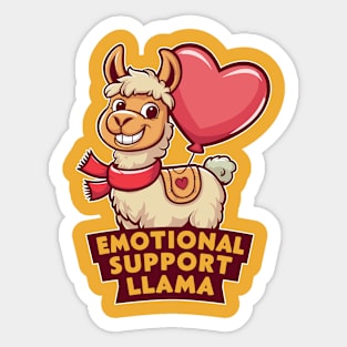 Emotional Support Llama Sticker